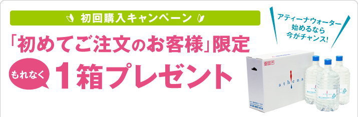初回購入キャンペーン。初めてご注文のお客様に1箱プレゼント